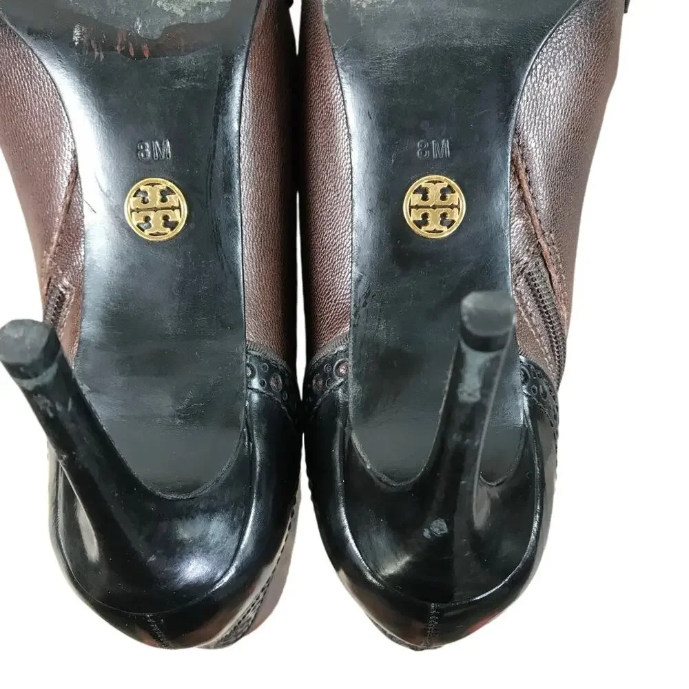Tory Burch Brown and Black Ankle Booties - Picture 7 of 13
